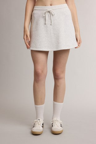 Heather Grey French Terry Mini Skirt