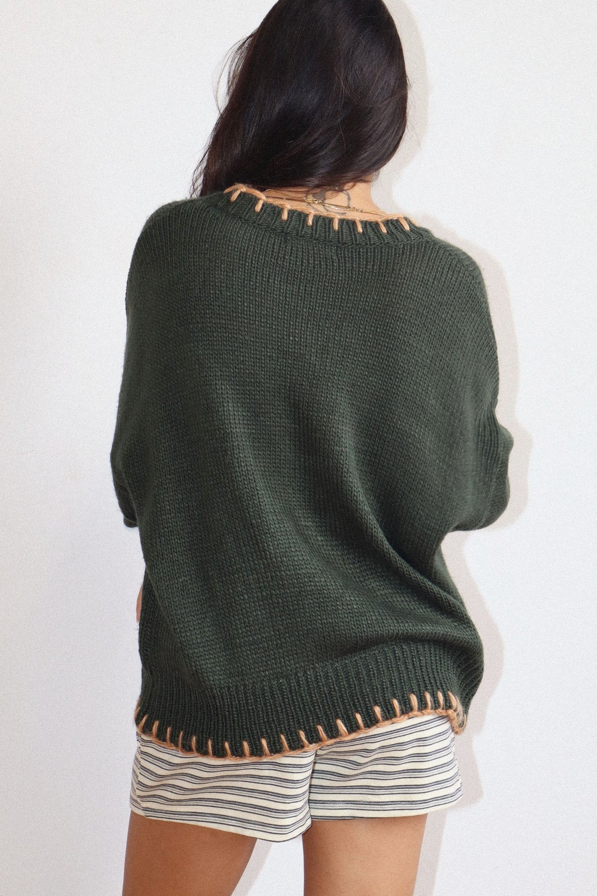 Horseshoe Stitched Oversized Sweater