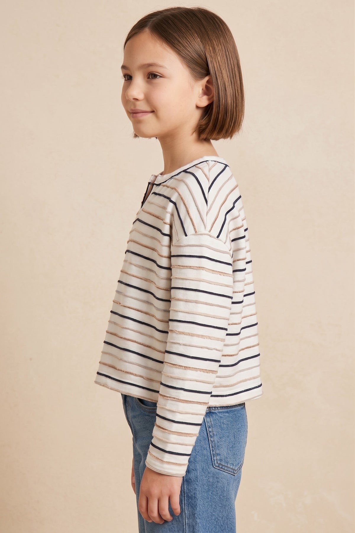 Girls Striped Long Sleeve T-Shirt