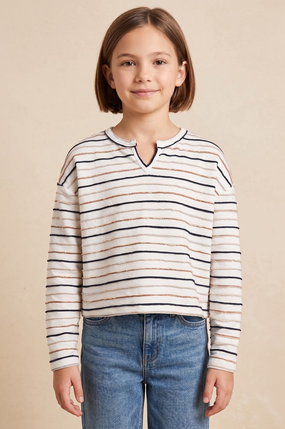 Girls Striped Long Sleeve T-Shirt