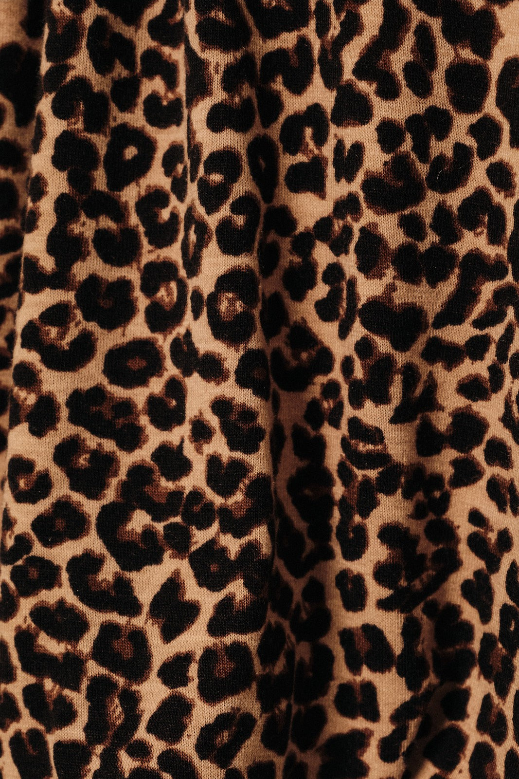 Sleeveless Draped Knit Leopard Top