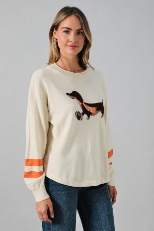 Roll Up Neck 'Game Day Dog' Graphic Sweater