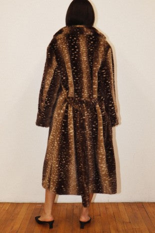 Faux Fur Midi Coat
