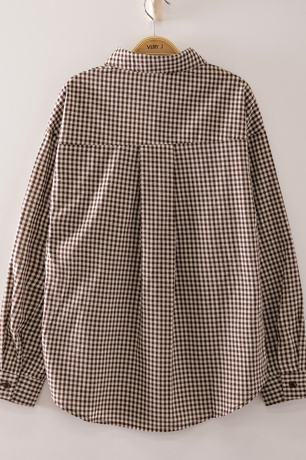 Choco Checker Horse Graphic Button Up Shirt