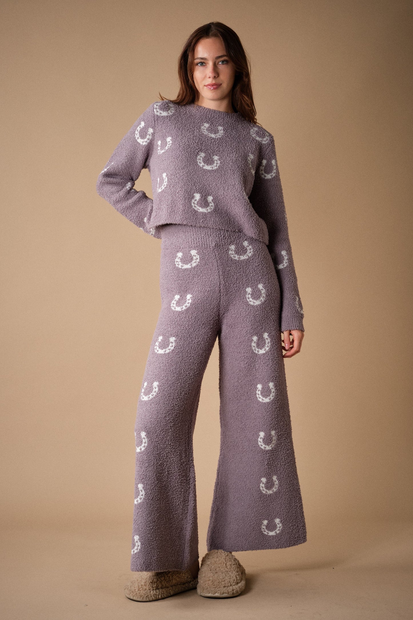 Cozy Horseshoe Knit Pants Set