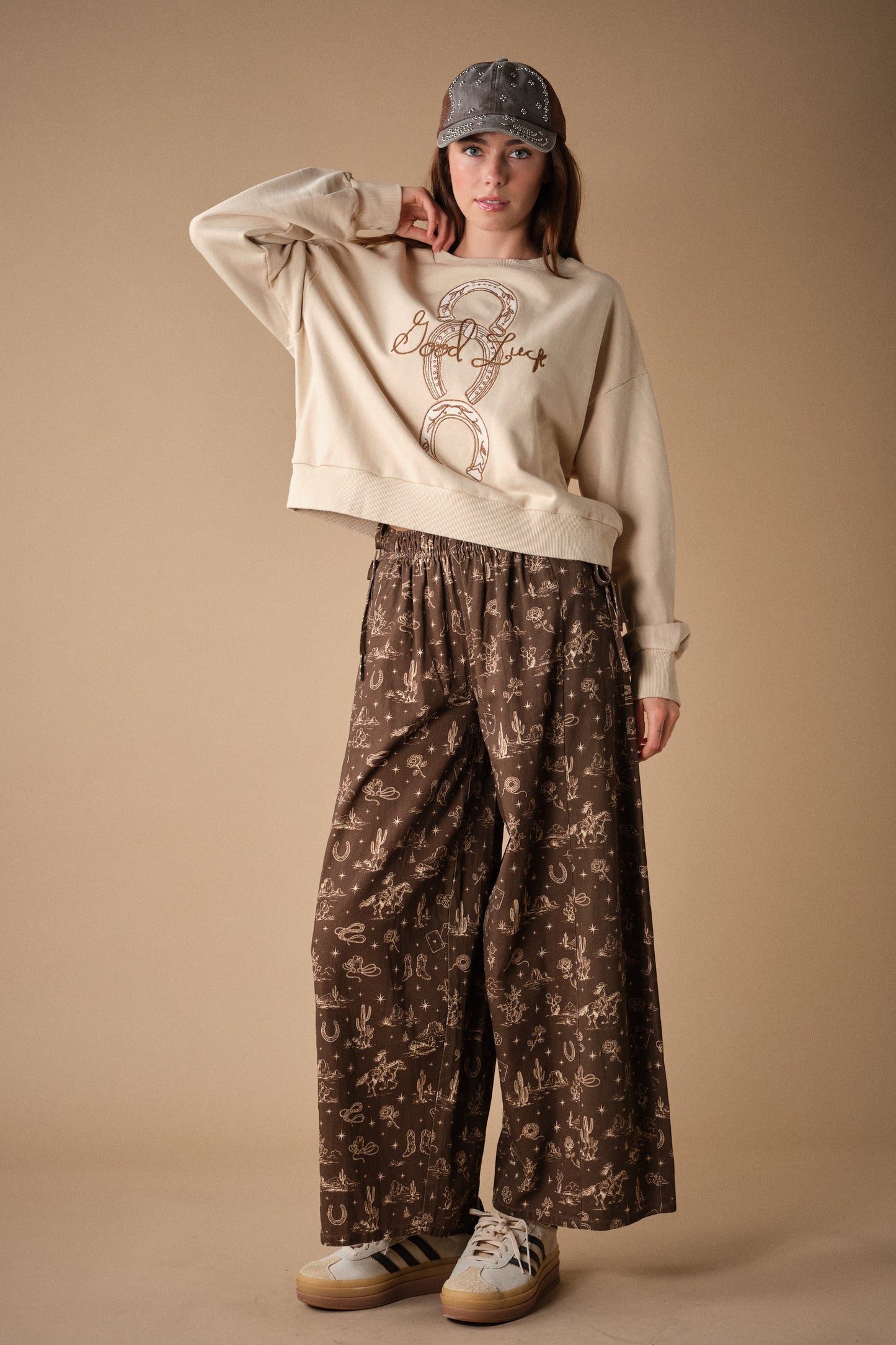 Western Horseshoe Mineral Wash Sweatshirt