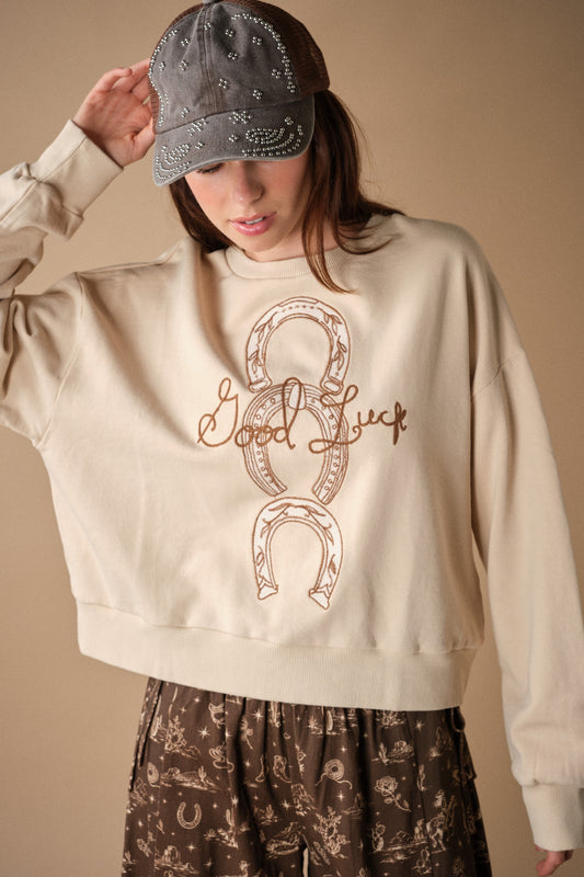 Western Horseshoe Mineral Wash Sweatshirt