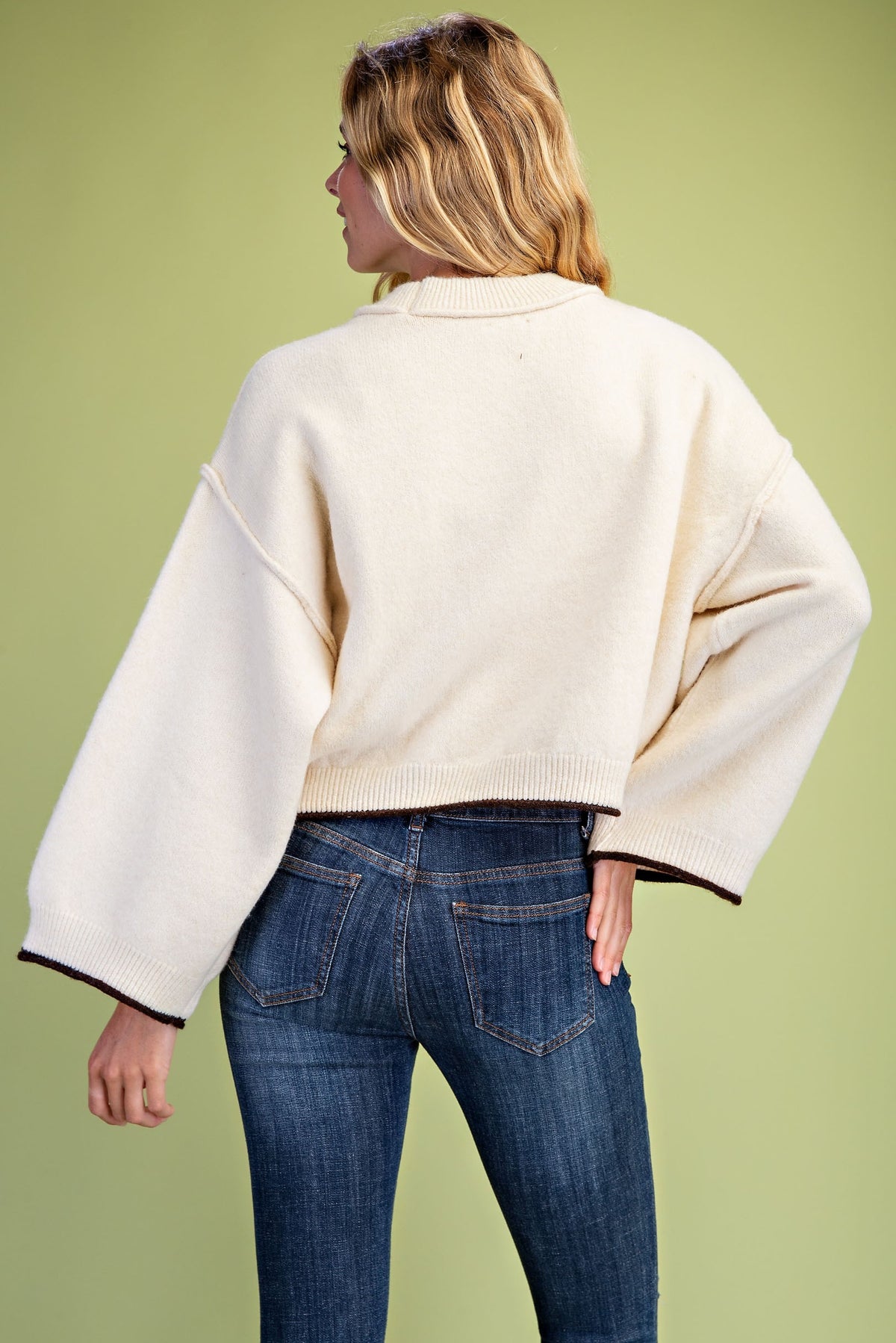 Horseback Cowboy Teddy Bear Sweater- Oatmeal