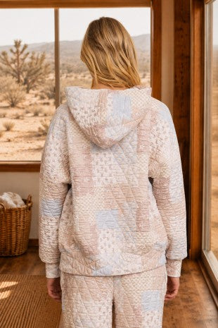 Quilted Patchwork Hoodie & Pant Set