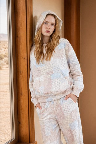 Quilted Patchwork Hoodie & Pant Set