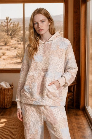 Quilted Patchwork Hoodie & Pant Set