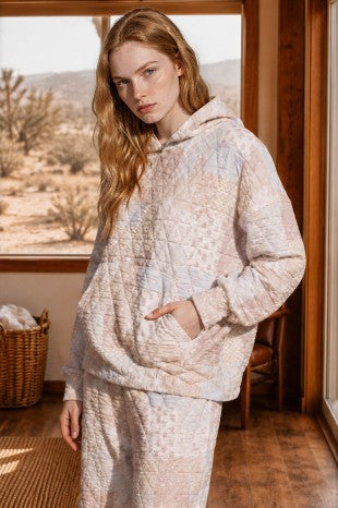 Quilted Patchwork Hoodie & Pant Set