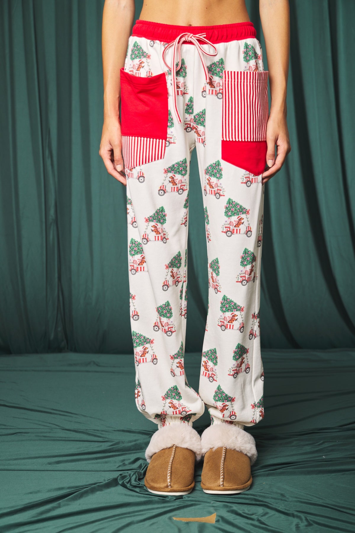 Tree Car Print Top & Jogger Pants Set
