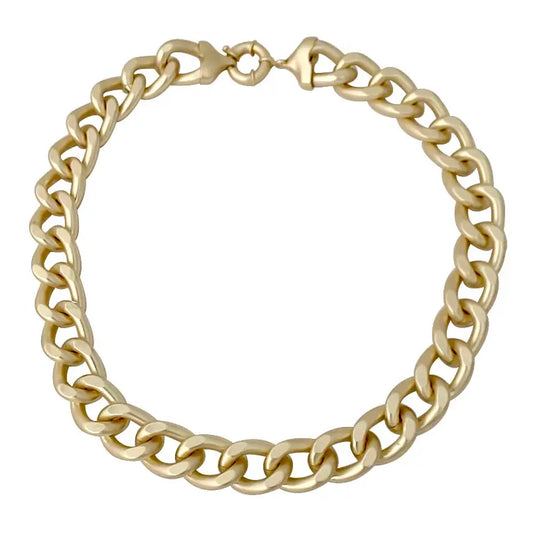 18" Matte Gold Chunky Curb Link Necklace