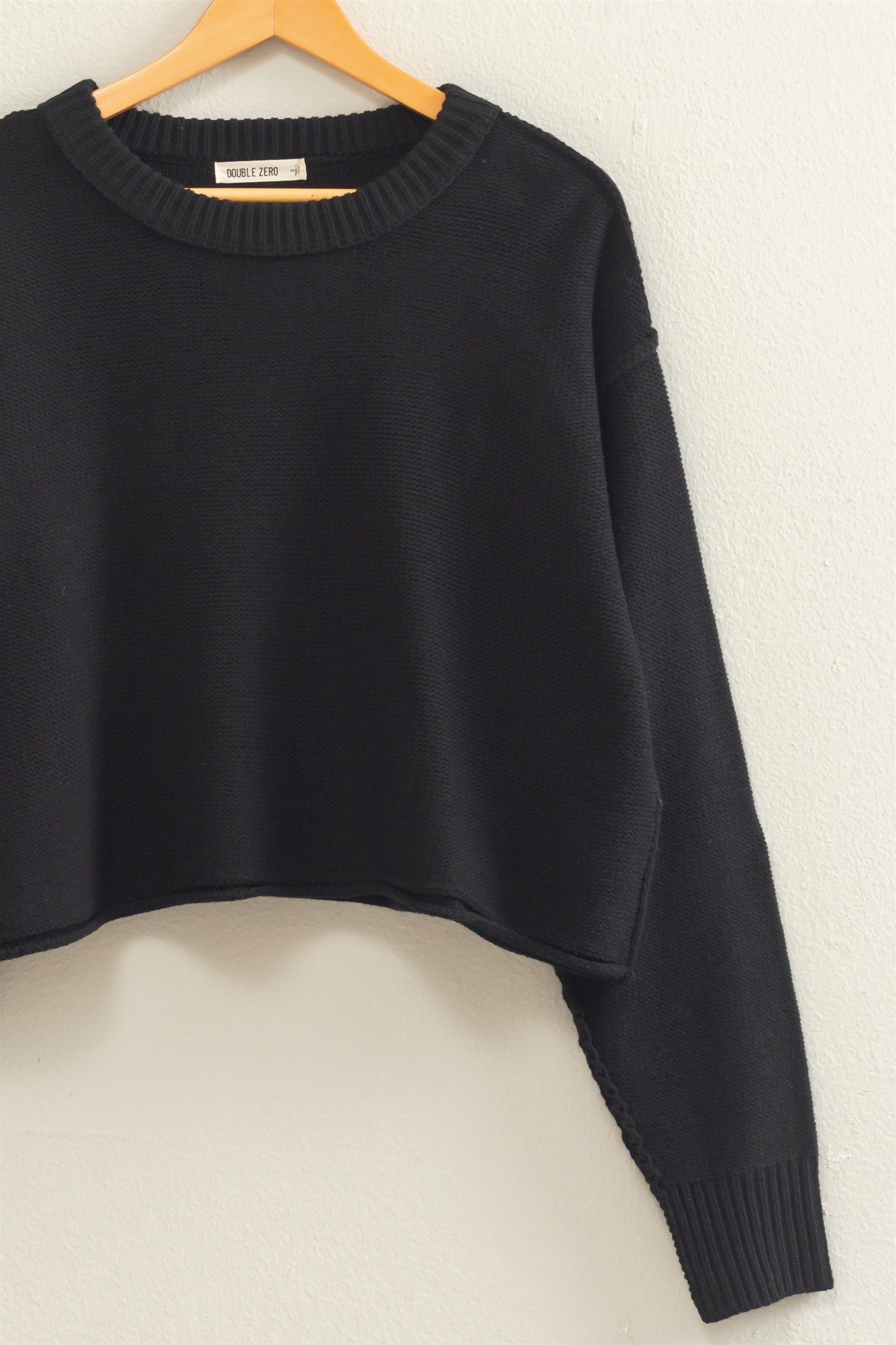 Seam Detail Oversized Sweater- Black