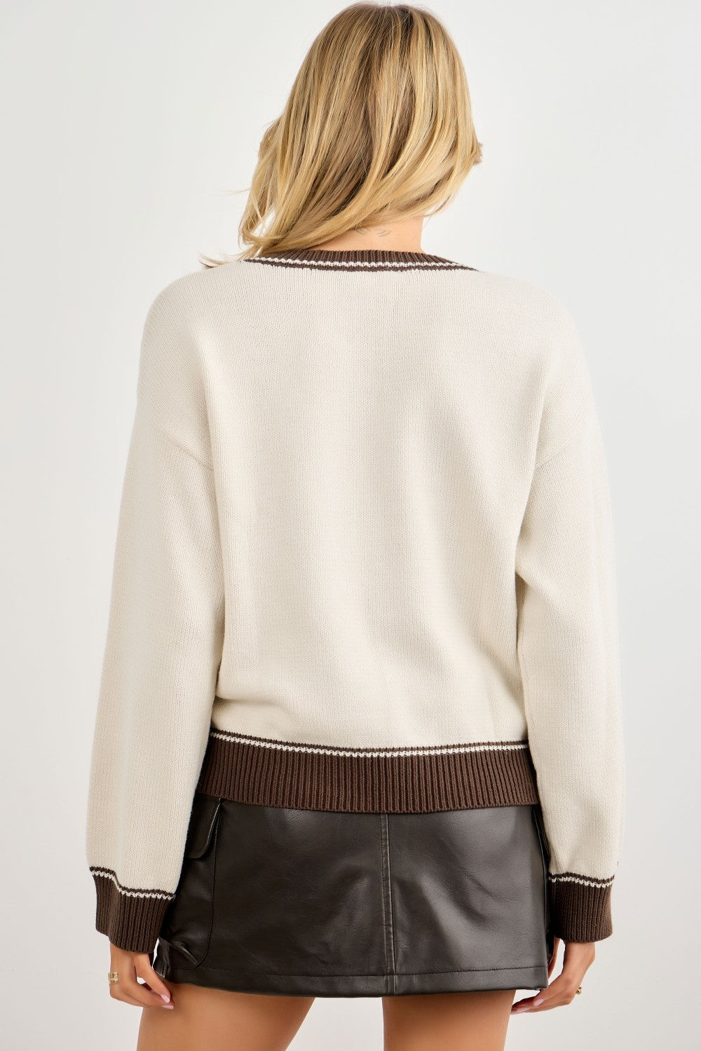Reindeer Rodeo Contrasting Hem Sweater