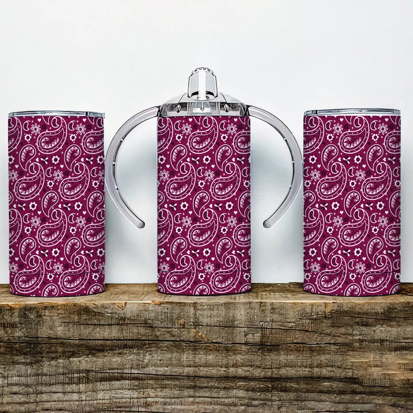 Pink Paisley Sippy Cup