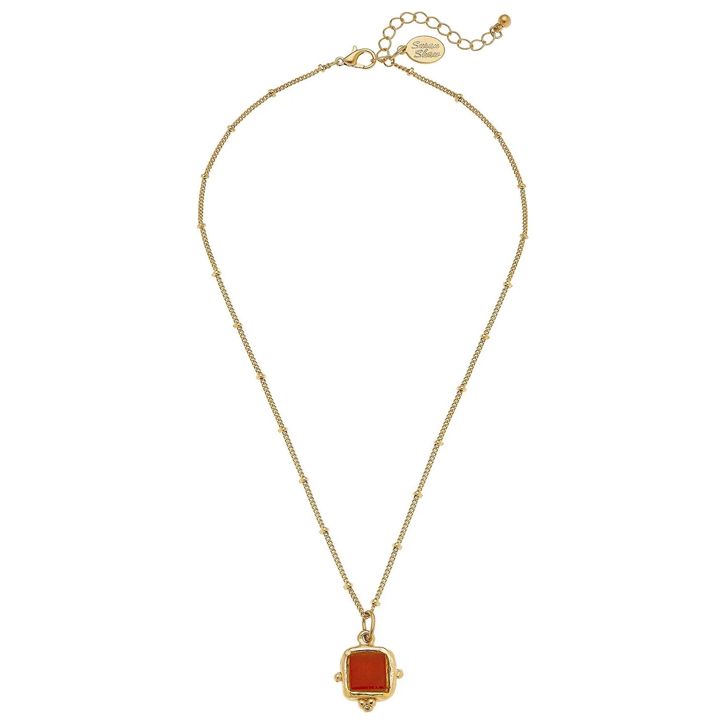 Susan Shaw Charlotte Dainty Red Stone Necklace
