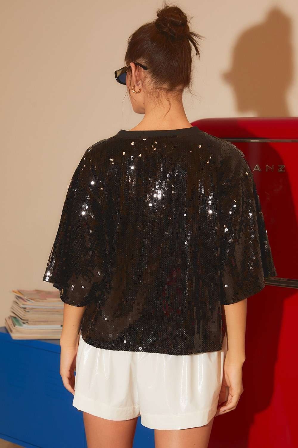 Disco Cowgirl Sequin Crop Top