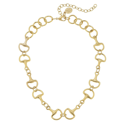 16" Gold Horse Bit Necklace