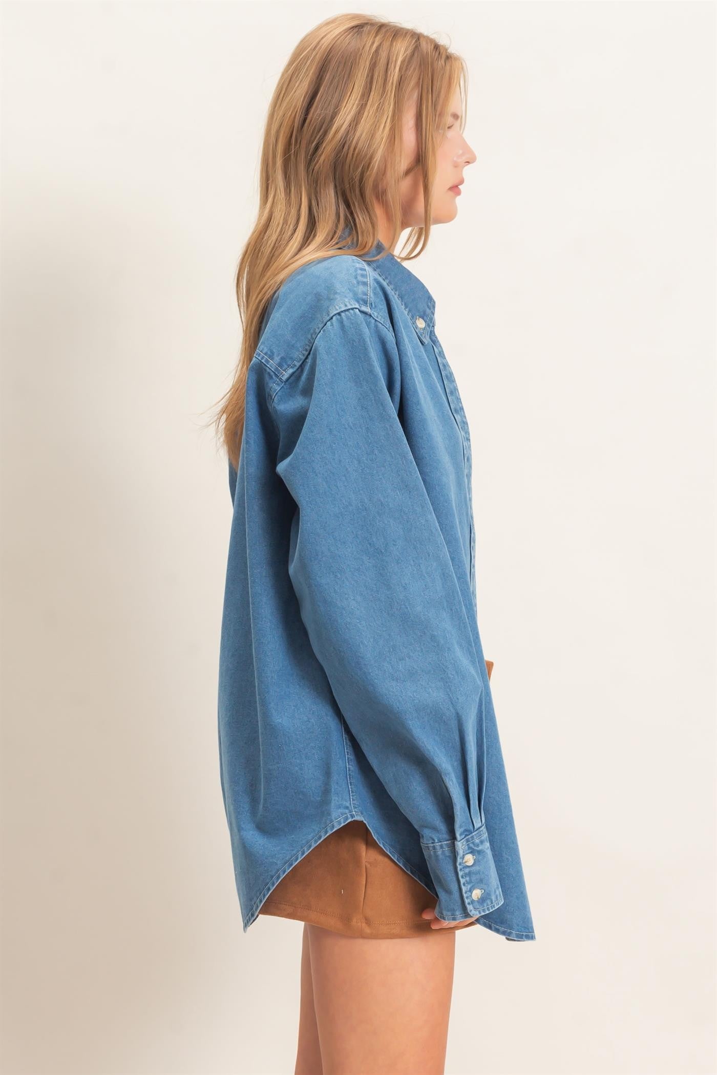 Light Denim Button Up Shirt