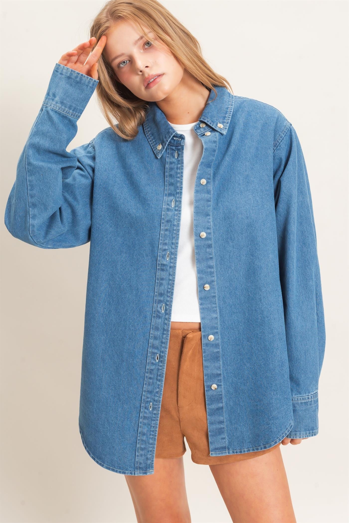 Light Denim Button Up Shirt