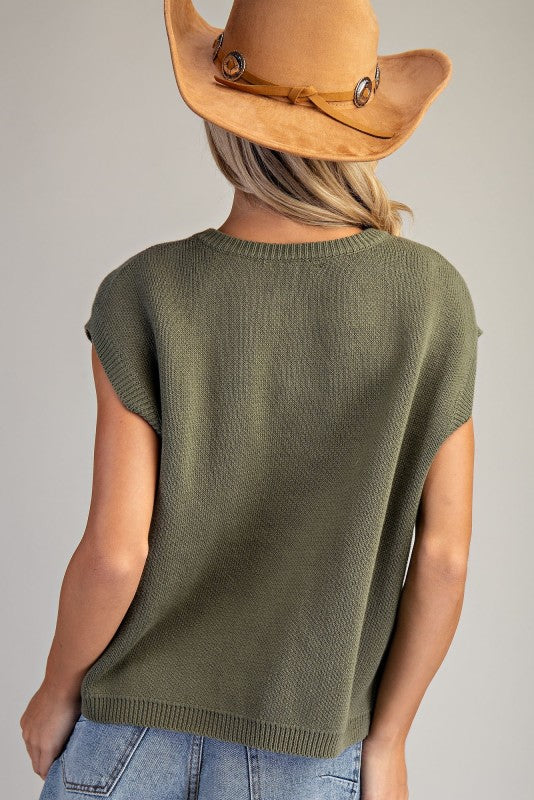 Horse & Roper Graphic Cap Sleeve Sweater