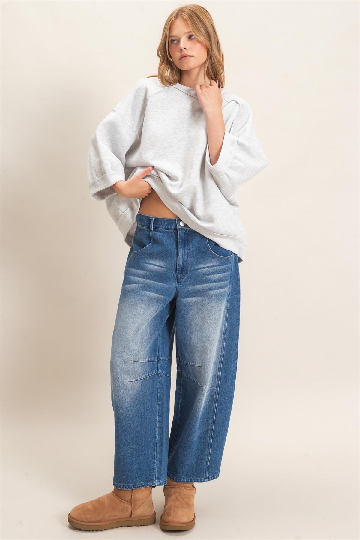 Raglan Sleeve Oversized Sweatshirt
