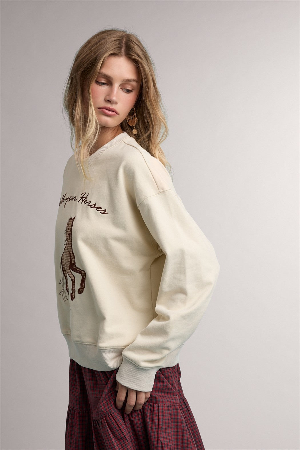 "Hold Your Horses" Graphic Sweatshirt