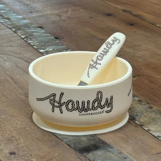 Howdy Silicone Suction Cup Bowl & Spoon