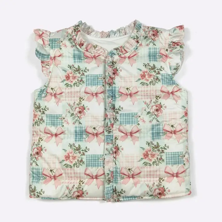 Patchwork Rose Girls Vest