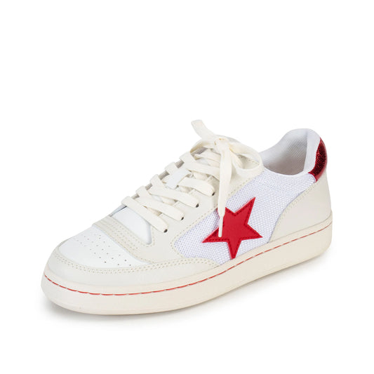 Yellow Box Cardona Sneaker- White & Red