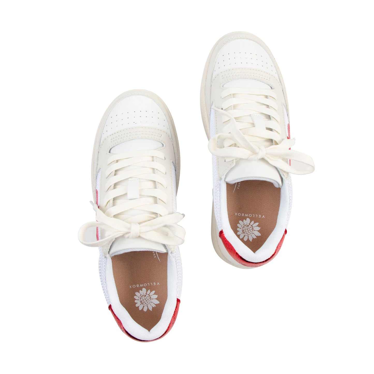 Yellow Box Cardona Sneaker- White & Red