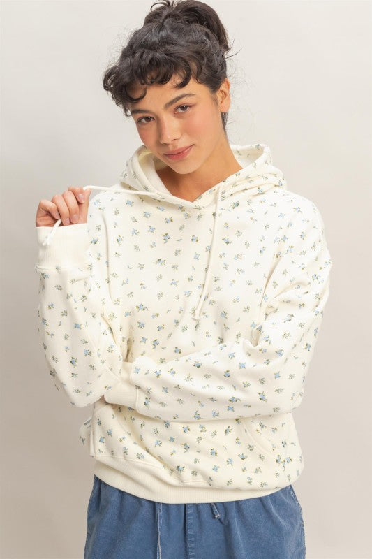 Ditsy Floral French Terry Hoodie