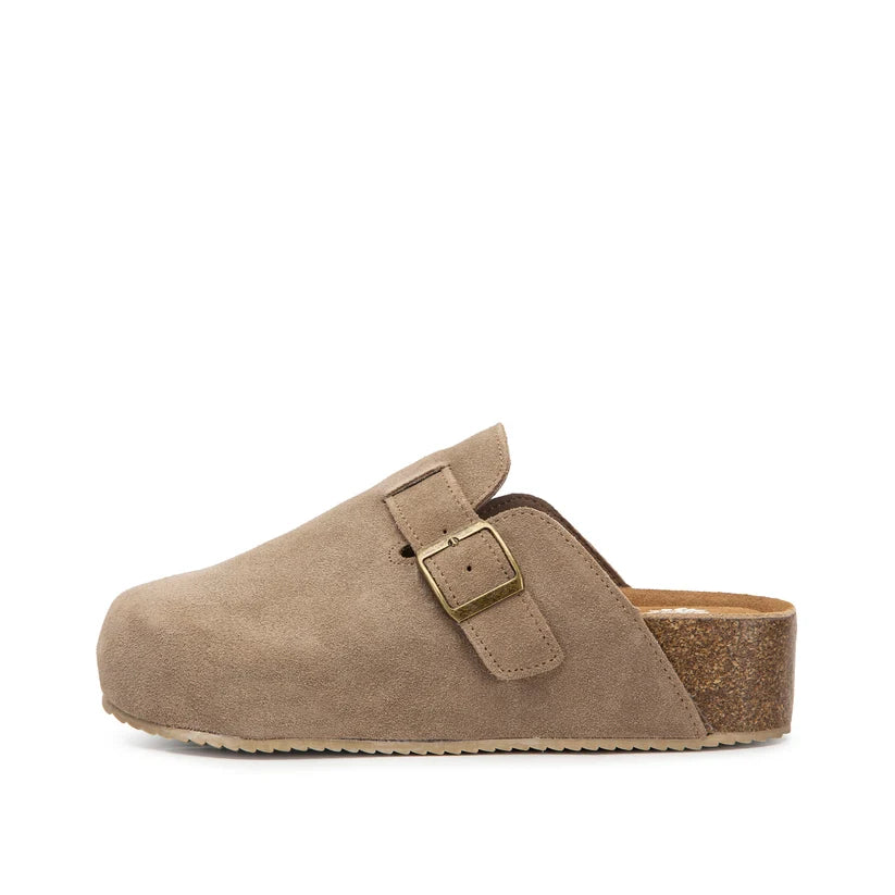 Yellow Box Maire Mule- Dark Taupe
