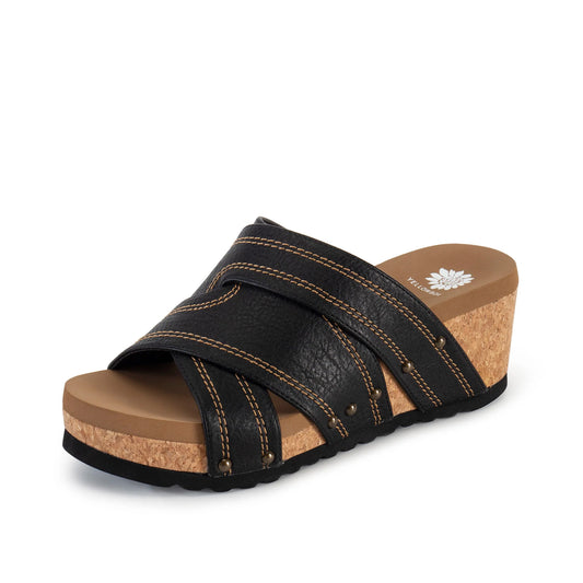 Yellow Box Alice Platform Sandal- Black