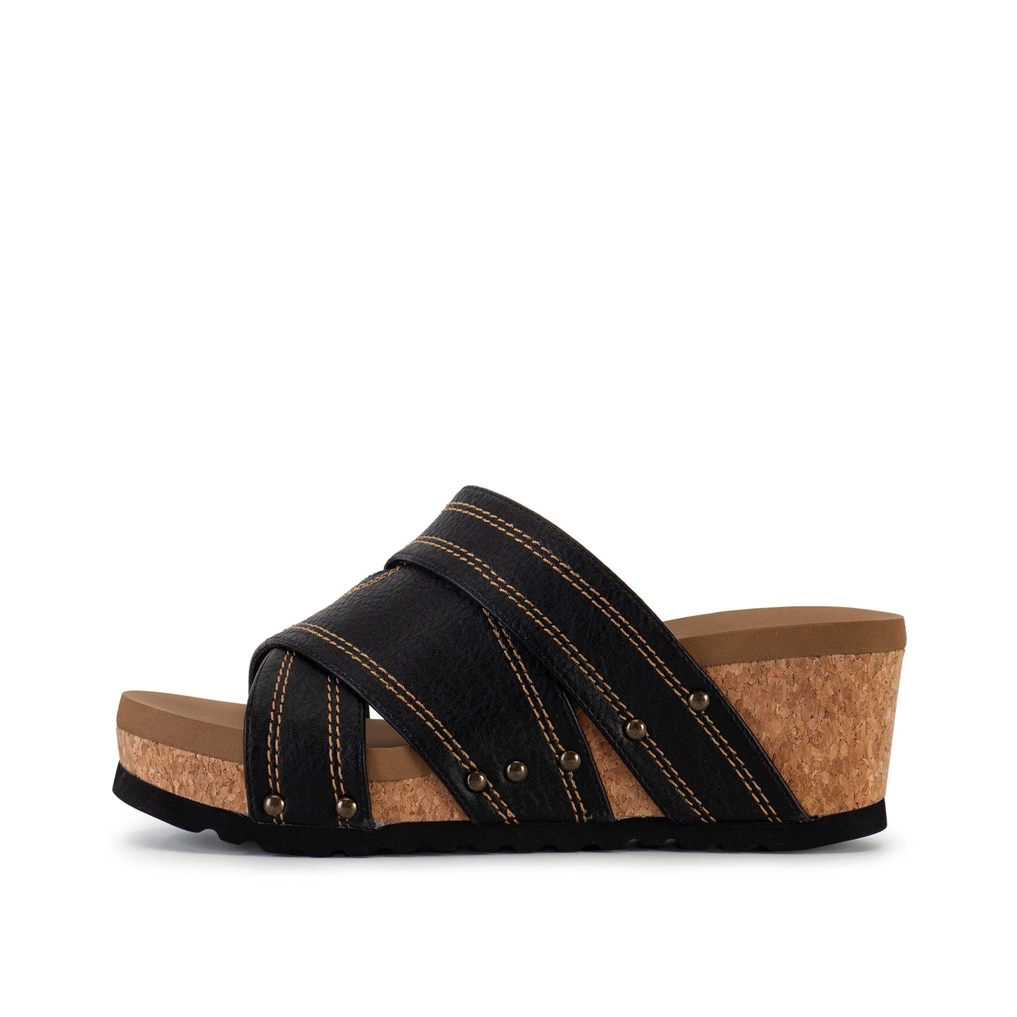 Yellow Box Alice Platform Sandal- Black