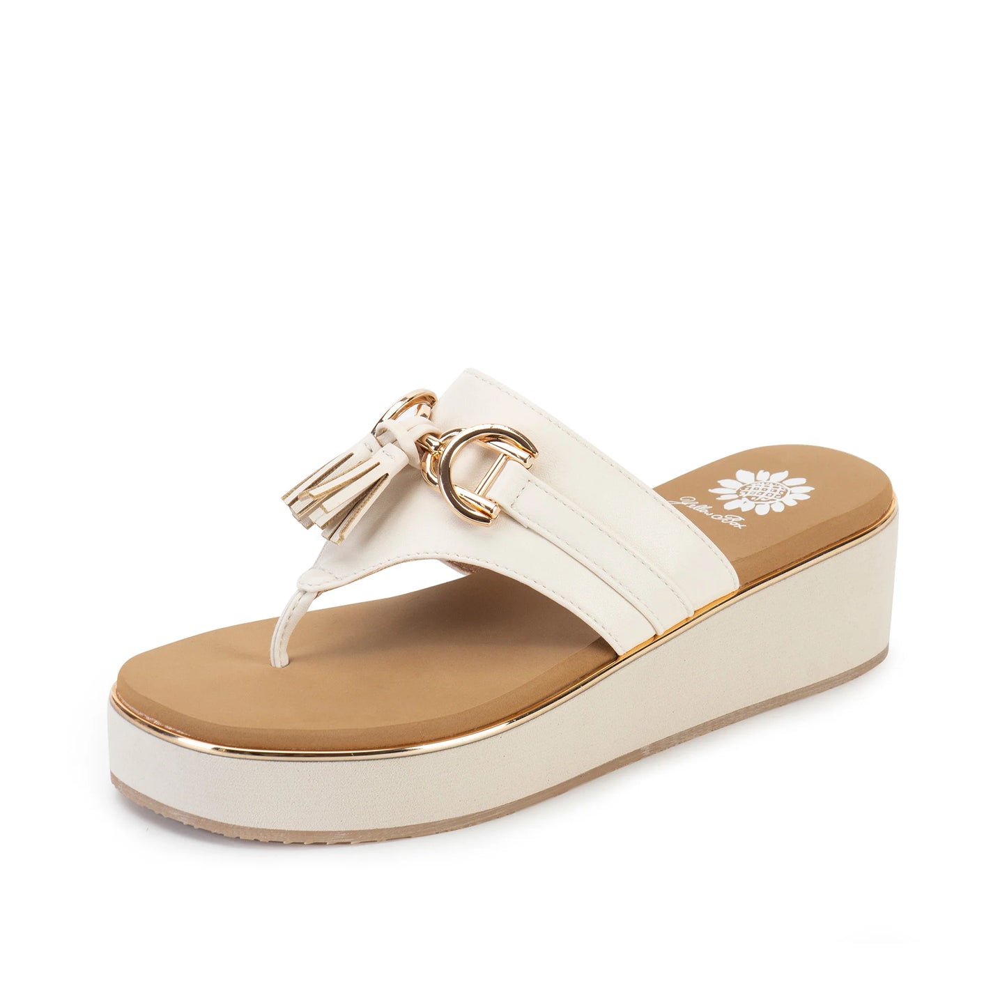 Yellow Box Geri Ivory Flatform Sandal