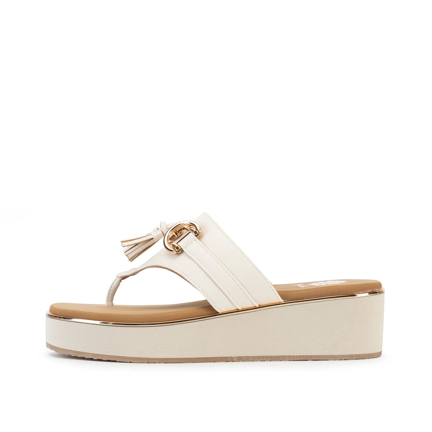 Yellow Box Geri Ivory Flatform Sandal