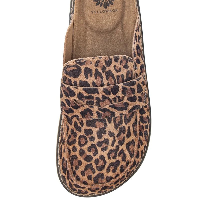 Yellow Box Mila Mule- Leopard