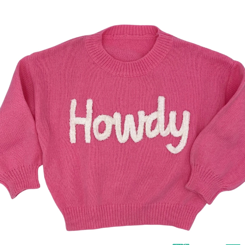 Toddler Pink Howdy Sweater