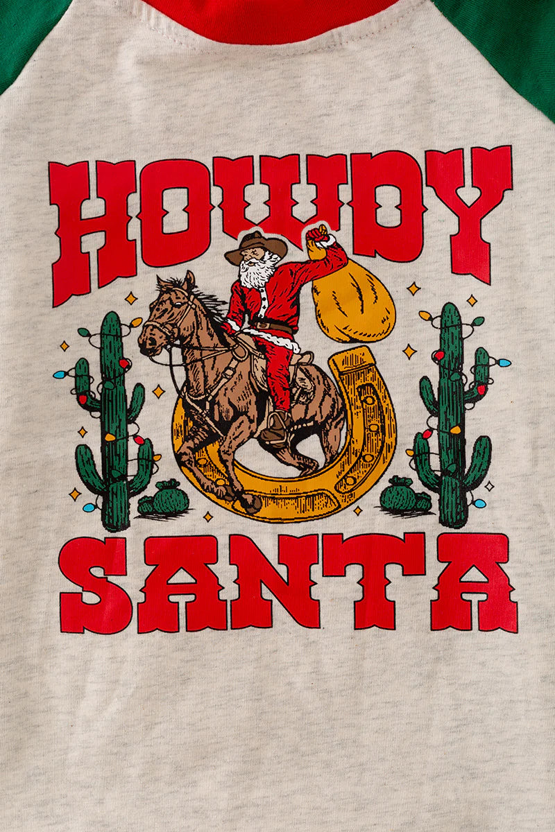 Boys Howdy Santa Shirt