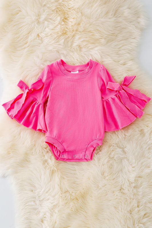 Hot Pink Bell Sleeve Onesie