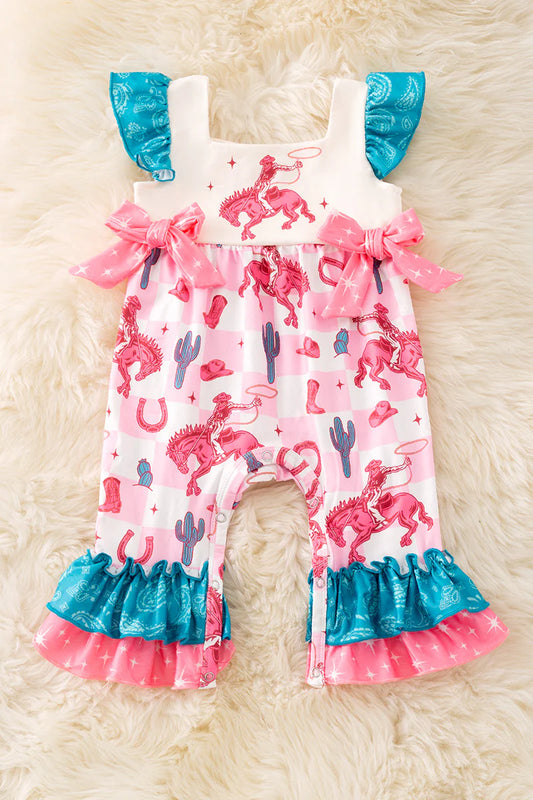 Horse Rider Ruffled Onesie Pajamas