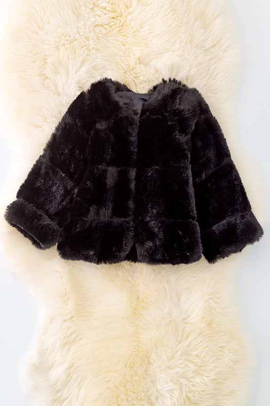 Black Faux Fur Jacket