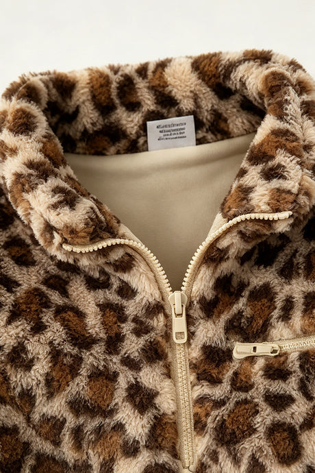 Girls Leopard Print Pullover