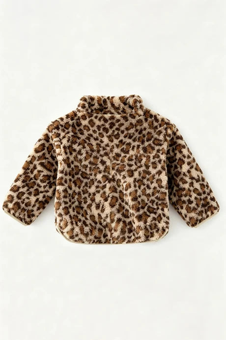 Girls Leopard Print Pullover