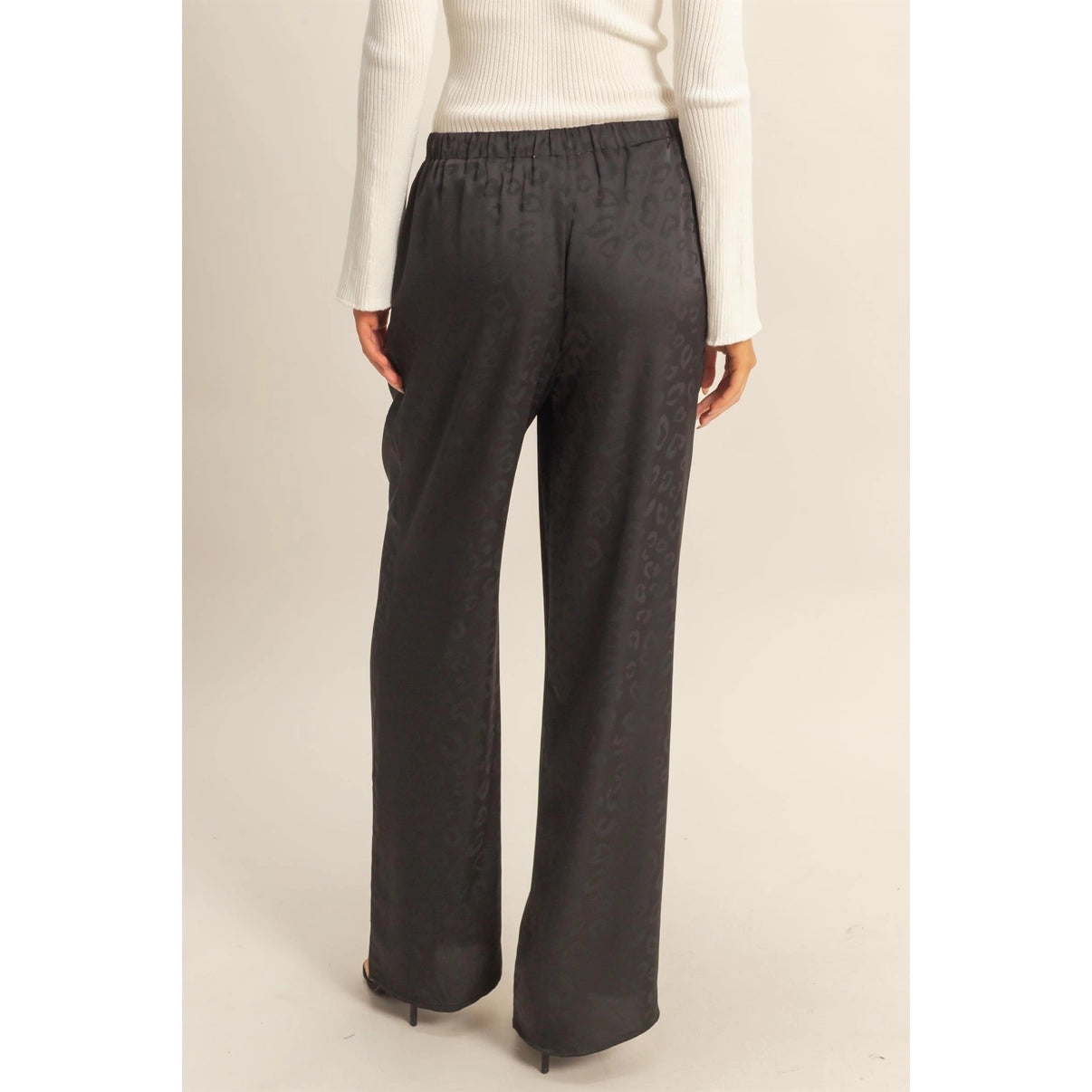 Black Leopard Print Lounge Pants