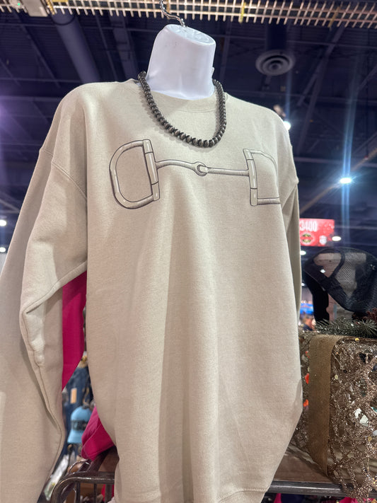 Horse Bit Sand Sweatshirt-LF