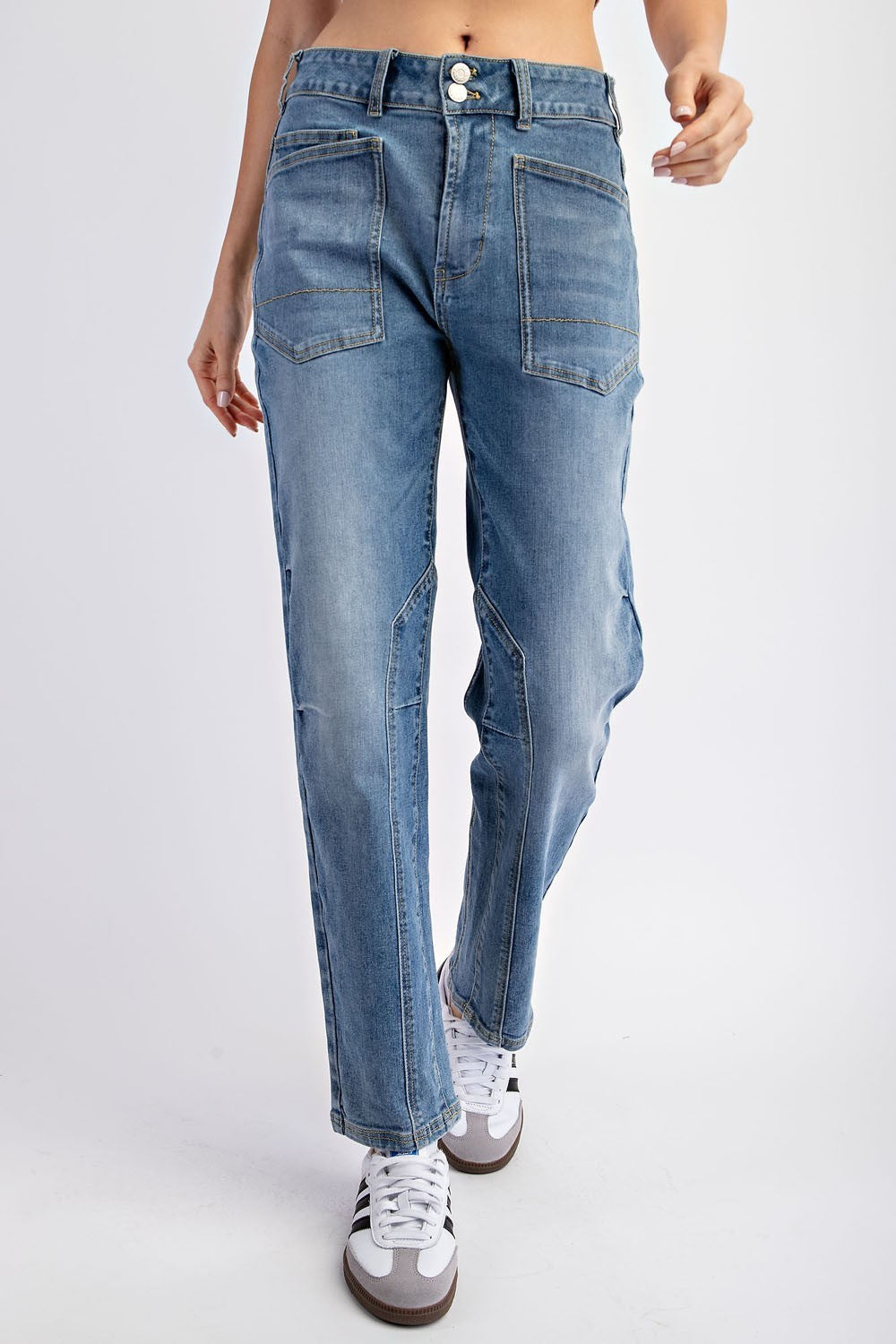 Skinny Open Side Pocket Denim Jeans